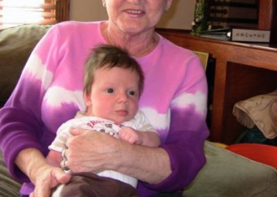 Joyce Boyton with first Great Grandchild, 2009